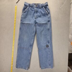 Vans Rowan Jeans Mens Blue Loose Fit Straight Double Knee Skater Y2K Fits 29x30